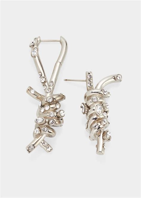 givenchy diamond earrings studs authentic|givenchy twisted earrings.